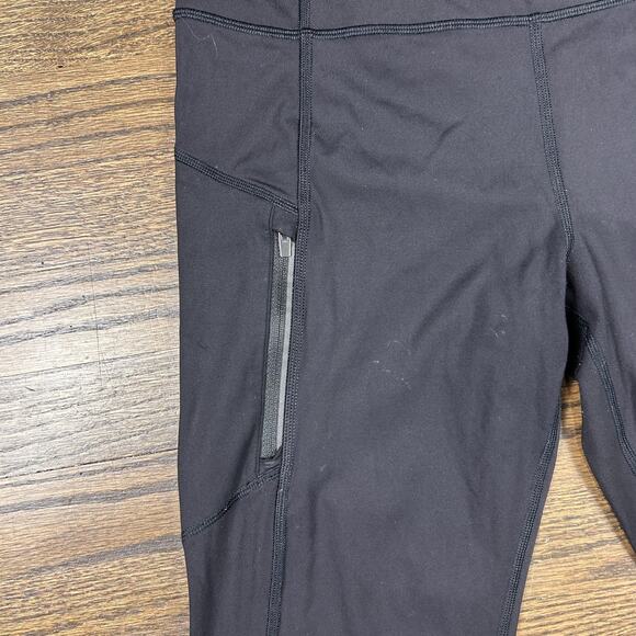 Athleta Rainier Tight Pants Womens Medium Black High Rise Leggings Pocket - Picture 2 of 12